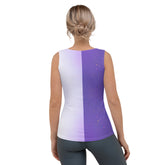 Elegant Cherry Blossom Papercut Art on Tank Top.